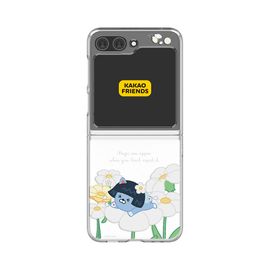 [S2B] LITTLE KAKAO FRIENDS Tiny Fairies Clear Slim Case for Galaxy Z Flip6 – Precise Fit, Transparent PC Material, Microdot Coating, Wireless Charging Compatible - Made in Korea